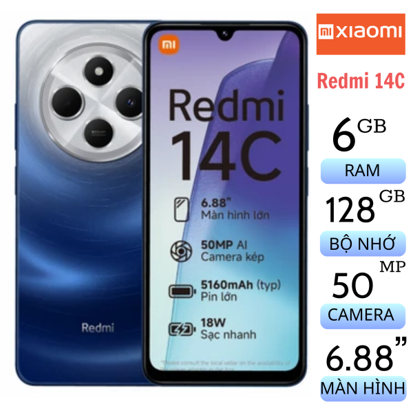 Điện Thoại Redmi 14C: Màn 120Hz, Camera 50MP và Pin Khủng